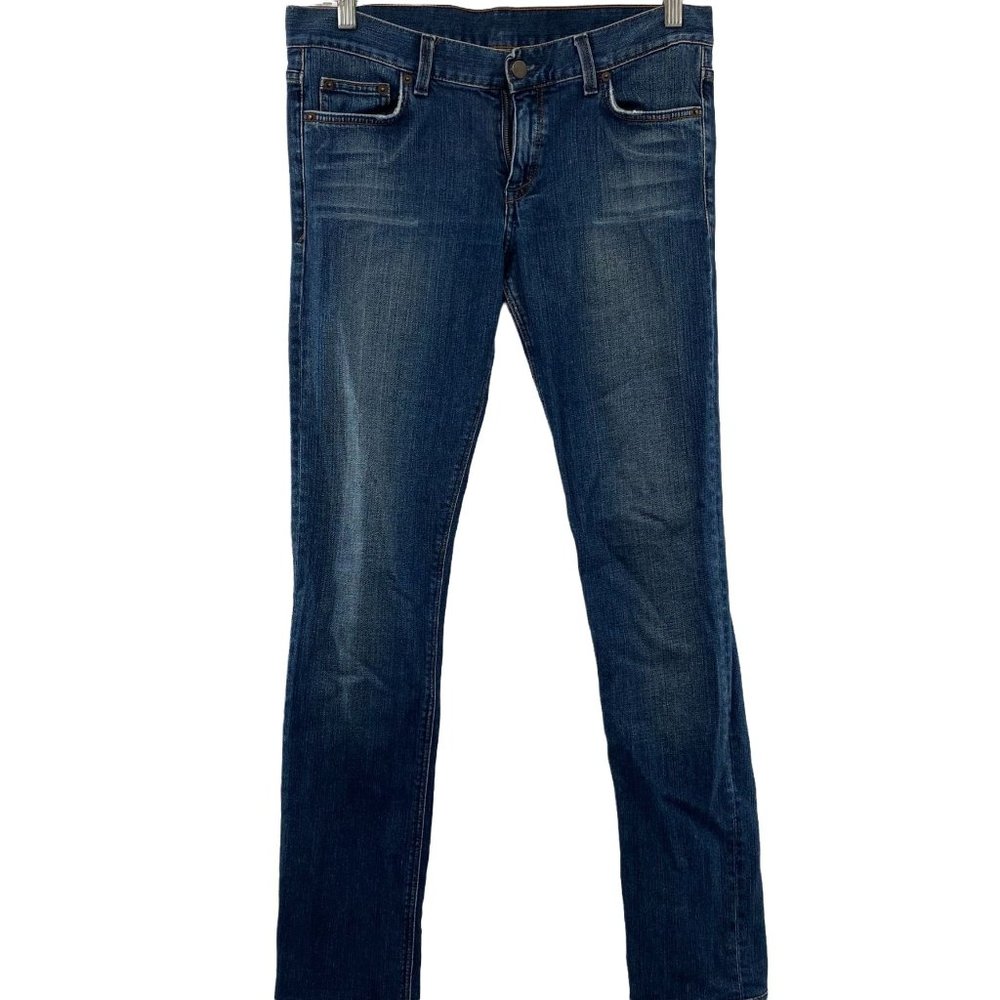 H&M STRAIGHT LEG JEANS DARK BLUE WOMENS 31